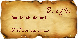 Donáth Ábel névjegykártya
