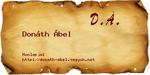Donáth Ábel névjegykártya